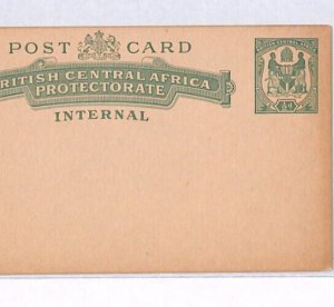 NYASALAND BCA QV? Postal Stationery Internal Card ½d Unused{samwells}YO209