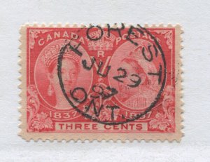 Canada 1897 3 cent Jubilee with Forest ON June 29th 1897 CDS