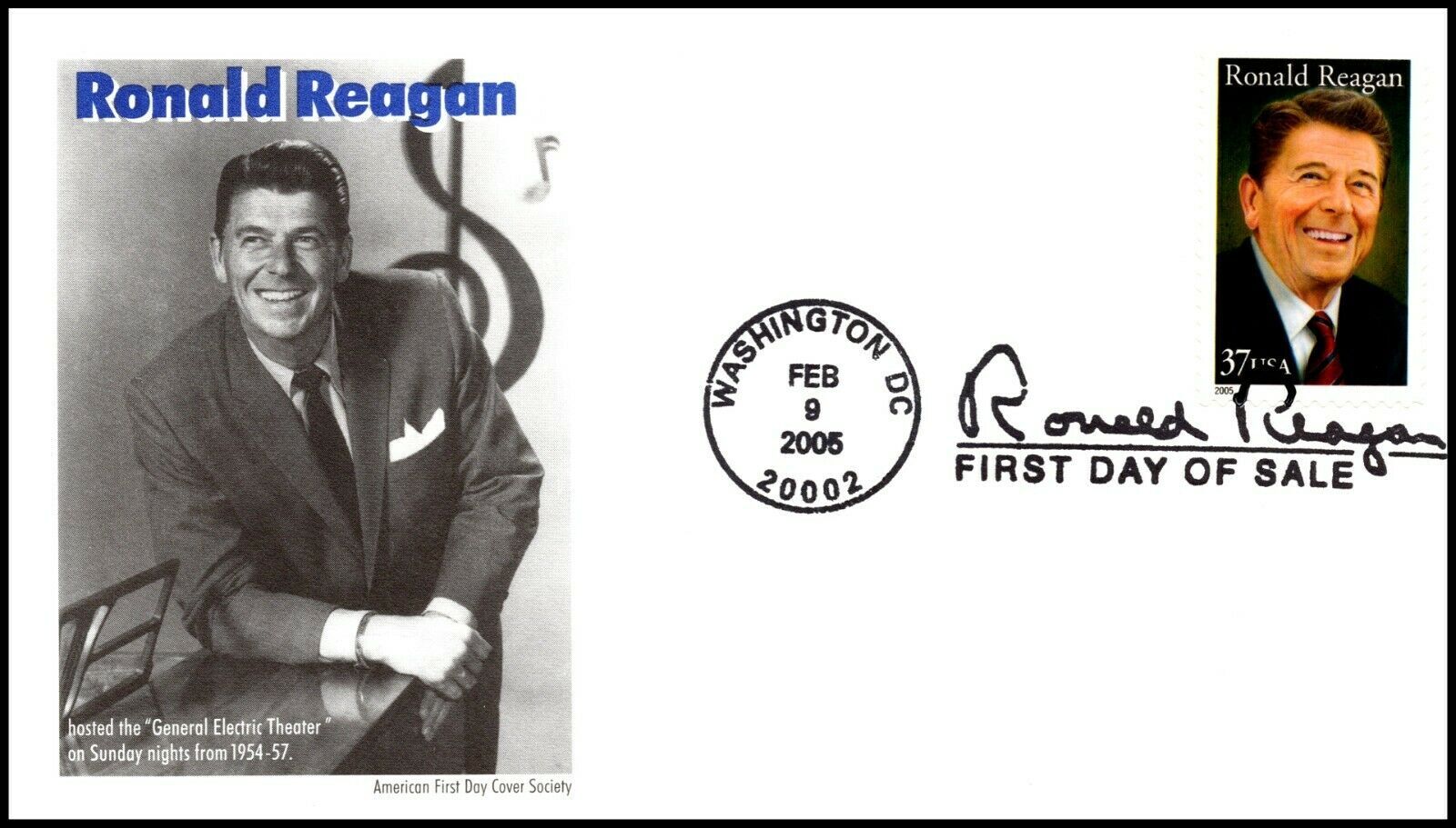 Full Mint Sheet of  20 #3897 37 cent Ronald Reagan 2005 MNH 