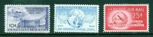 U.S. Scott C42-C44 MNH Universal Postal Union Airmail Set