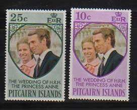 Pitcairn MNH sc# 135-6 Wedding 10CV $1.20