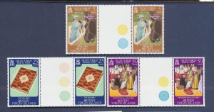 VIRGIN ISLANDS - Scott 317-319 - MNH Gutter Pairs - QEII  Silver Jubilee - 1977