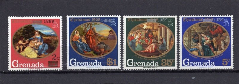 GRENADA 1969 CHRISTMAS PAINTINGS SET OF 4 STAMPS MNH