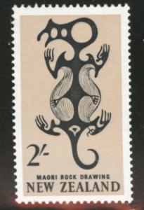 New Zealand Scott 347 MNH** 1960 Maori Rock Drawing stamp