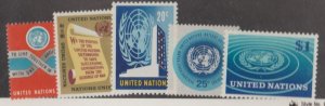 United Nations Scott #146-150 Stamps - Mint NH Set