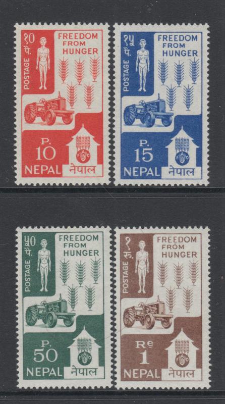 XG-M610 NEPAL - Freedom From Hunger, 1962 4 Values MNH Set