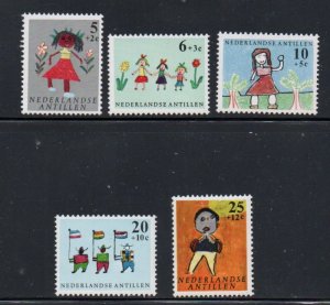 Netherland Antilles Sc B59-63 1963 Child Welfare stamp set mint NH