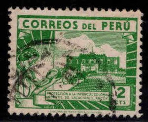 Peru  Scott  410 Used stamp Columbian printing