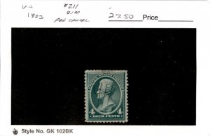 United States Postage Stamp, #211 Used, 1883 Jackson (AB)