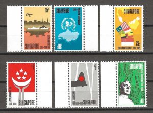 SINGAPORE 1969 SG 121/6 MNH