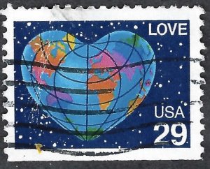 United States #2536 29¢ Love (1991).  Booklet single. Used.