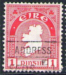 IRELAND    1922 1d RED MAP USED	280 