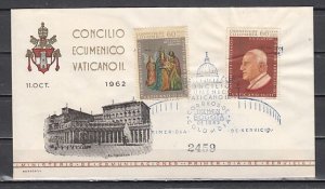 Colombia, Scott cat. 750, C447. Religious Council & Pope. First day cover.