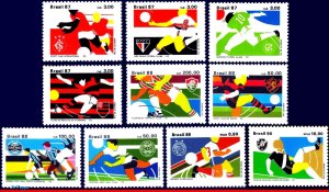 2112~2236 BRAZIL 1987 1988 1989 1990 CHAMPIONS CUP BR, SOCCER FOOTBALL CLUBS MNH