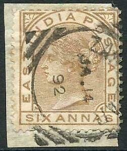 Zanzibar SGZ60 6a Pale Brown Z5 Squared Circle dated 14th Jan 1892