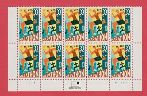 3067 MARATHON PLATE BLOCK OF 10  MNH