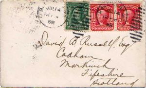 United States Maryland Baltimore 1908 numeral duplex  1c Franklin 1902 Defini...