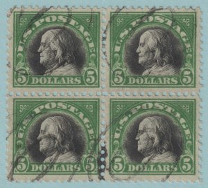 UNITED STATES 524  USED BLOCK OF FOUR - NO FAULTS VERY FINE! - S681
