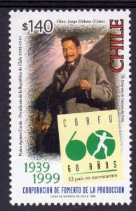 Chile 1999 Sc#1281 Economic Develop/Pedro Aguirre Cerda Ptgs by Coke MNH VF