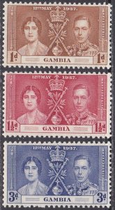 Gambia Sc #129-131 MNH