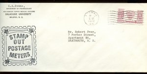 ?STAMP OUT POSTAGE METERS 1972 University picketing Canada cover