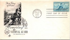 FDC 1953 SC #1017 Artcraft Cachet - Washington DC - Single - J1531