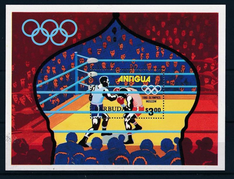 [44689] Barbuda 1980 Olympic games Moscow Boxing Overprint Barbuda MNH Sheet