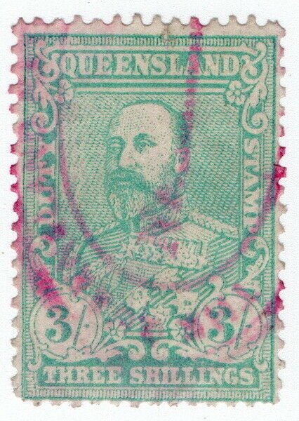 (I.B) Australia - Queensland Revenue : Stamp Duty 3/-