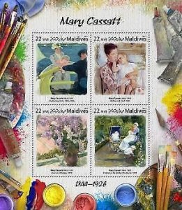 2017 Maldives Mnh. Mary Cassatt. Michel Code: 6988-6991  |  Scott Code: 3903