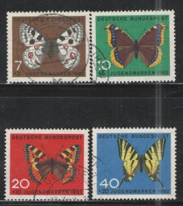 Germany - Deutsche Bundespost 1962 Sc# B380-B383 Used VG