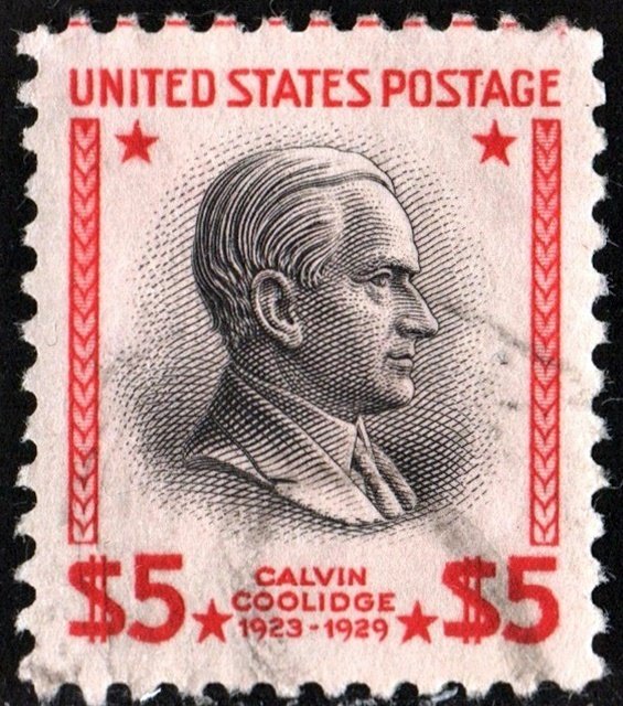 SC#834 $5.00 Calvin Coolidge (1938) Used