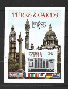 TURKS AND CAICOS - 1980 LONDON STAMP SHOW SOUVENIR SHEET - SCOTT 433 - MNH