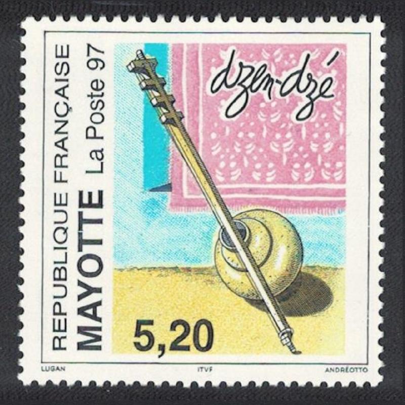 Mayotte Dzen-dze Musical Instrument 1v SG#54