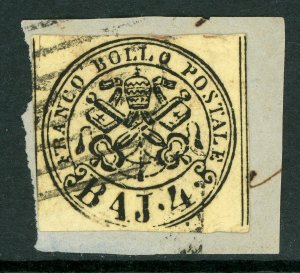 Italy 1852 Roman States 4b Scott #5 VFU D481 ⭐⭐⭐⭐⭐ 