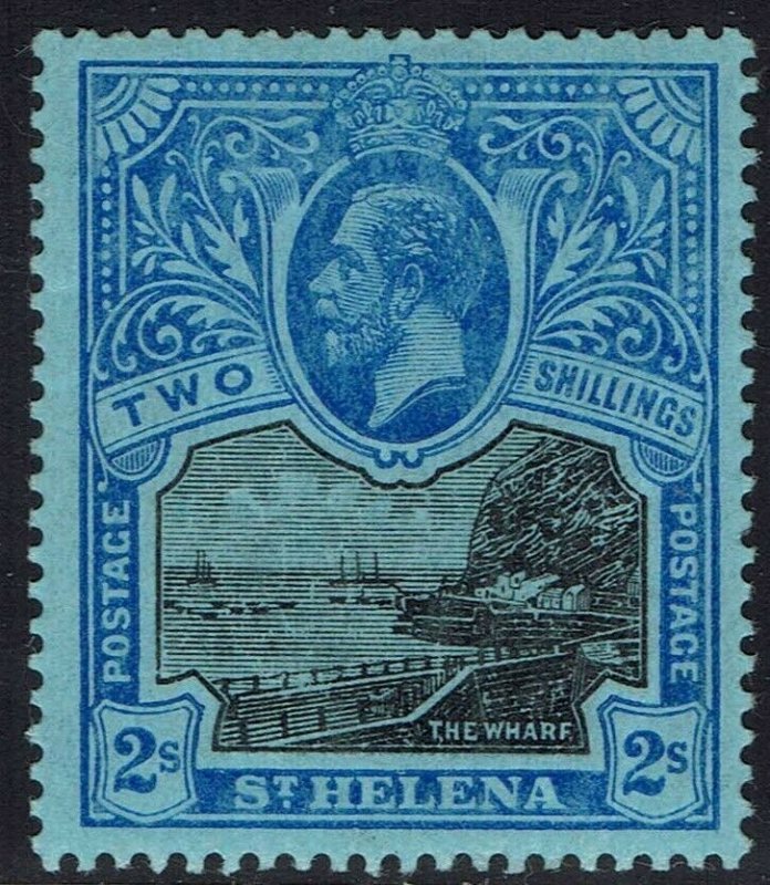 ST HELENA 1912 KGV THE WHARF 2/-