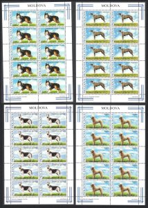 Moldova Dogs 4v Full Sheets 10 sets 2006 MNH SG#557-560