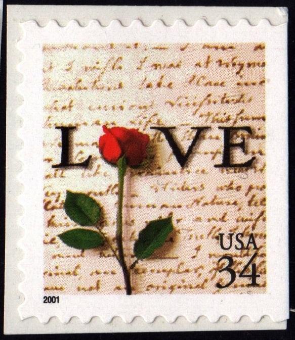 SC#3498 34¢ Love Booklet Single (2001) SA