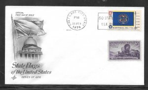 Just Fun Cover #1677 FDC UT. State Flag Artcraft Cachet. (A1507)