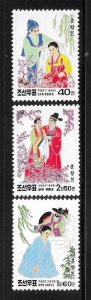 Korea 1998 Tale of Chung Hyang Literature Sc 3818-3820 MNH A3426