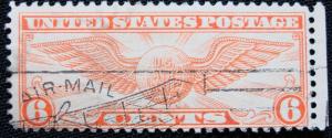 US #C19 Used Single, Winged Globe, SCV $.25 L6