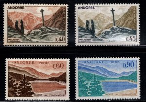 (French) Andorra Scott 165-166a MH* set OF 4