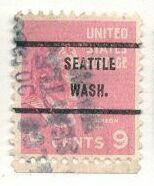 US Stamp #814x71 - William H. Harrison - w/ Seattle Wash. Precancel