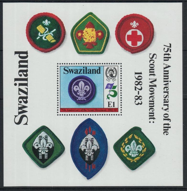 XG-J682 BOY SCOUTS - Swaziland, 1982 1983, Scouting 75Th Anniversary MNH Sheet