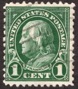 1923, US 1c, Franklin, Used, Sc 552