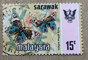 Sarawak 1977 15c Harrison Butterflies, used. Scott 246, CV $0.30. SG 231