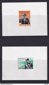 Worldwide Famous people Churchill 2 deluxe SS/Stamps Kennedy/Eisenhower 15660