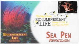 18-065, 2018, Bioluminescent Life, DCP, Sea Pen, First Day Cover