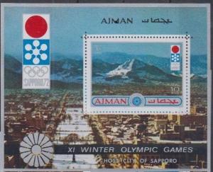 AJMAN SHEET WINTER OLYMPIC GAMES SAPPORO 72 SPORTS