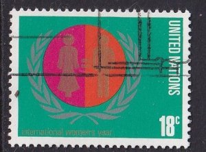 United Nations  New York  #259 cancelled 1975 equality between men and women 18c