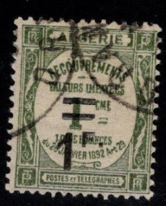 ALGERIA Scott J22 Used 1 Franc surcharged Postage due